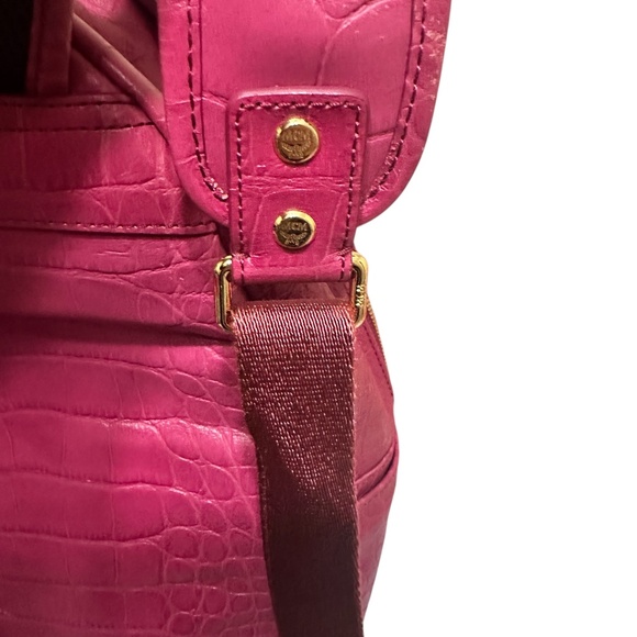MCM Croc Embossed Pink full size Back Pack - Picture 11 of 16